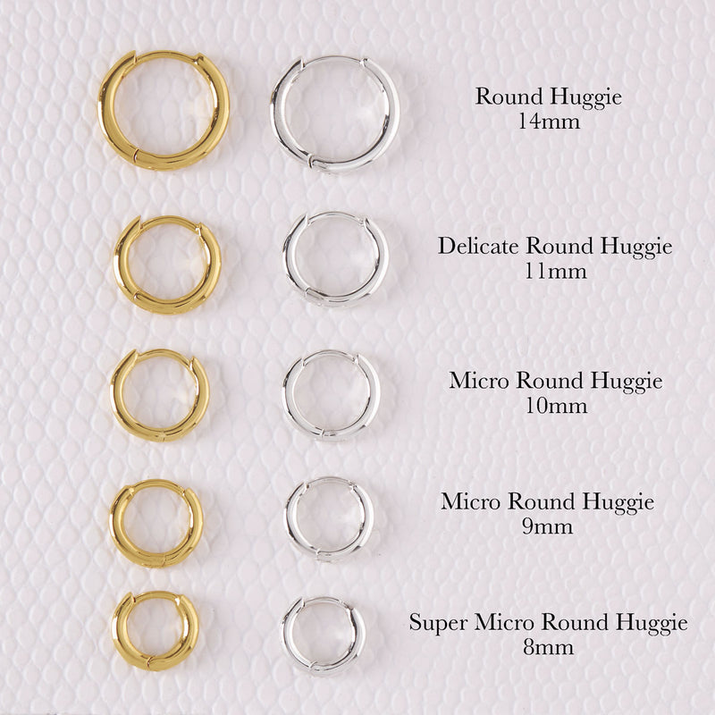Delicate Round Huggies Gold