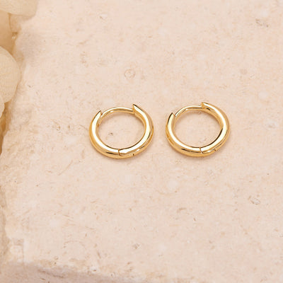 Micro Round Huggie 10mm 14K Gold