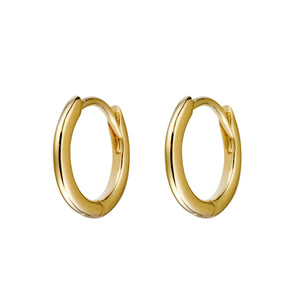 Micro Round Huggie 10mm 14K Gold