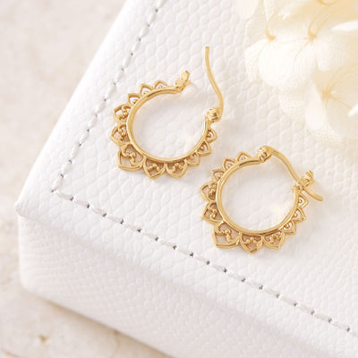 Agni Hoops Small Gold