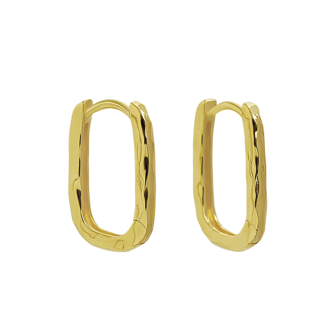 Medium Eternity Textured Huggies Gold