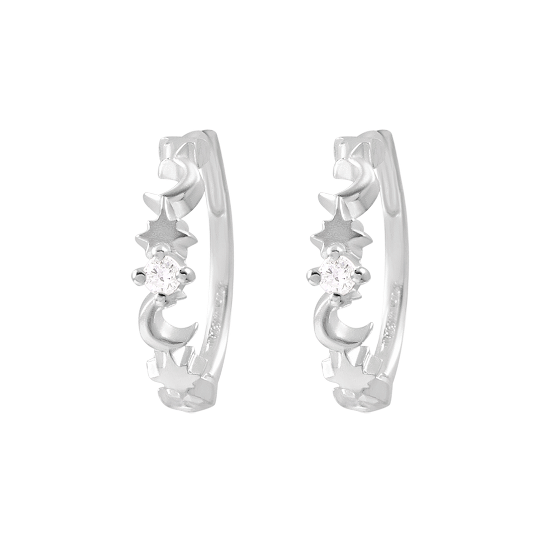 Night Glow Cubic Zirconia Huggies