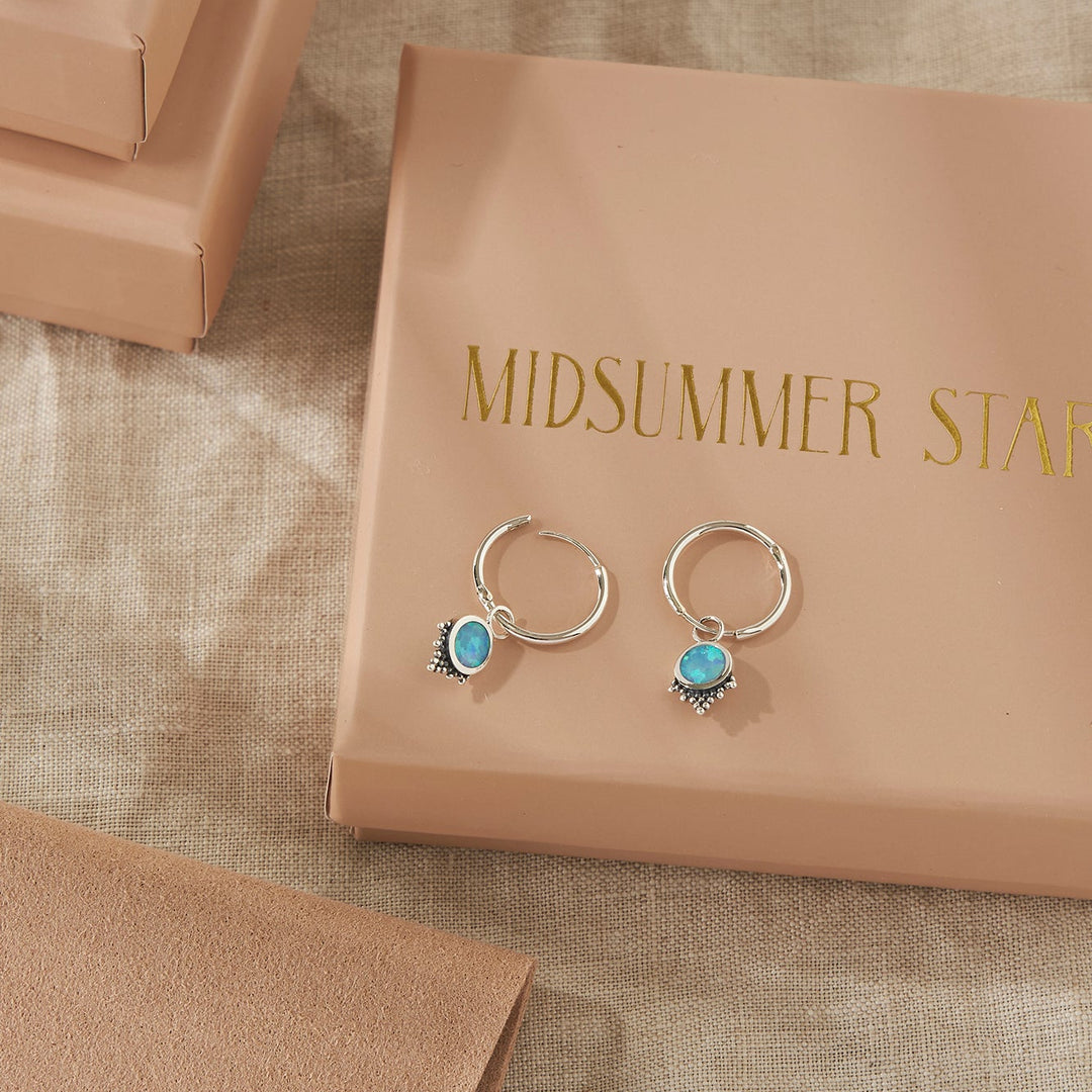 Mystic Mirror Azure Opal Huggies