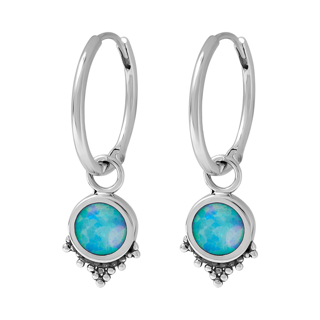Mystic Mirror Azure Opal Huggies