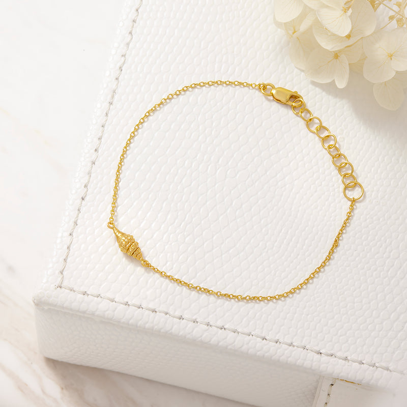 Spiral Shell Gold Bracelet