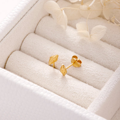 Spiral Shell Gold Studs