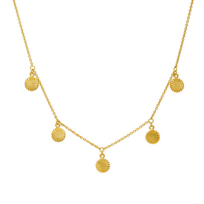 Daisy Drop Necklace Gold