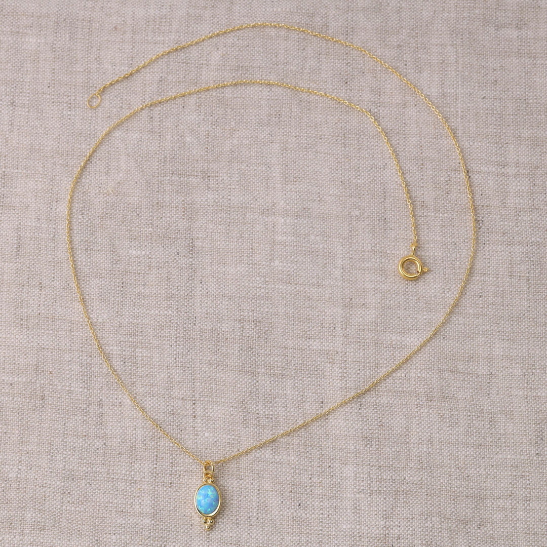 Moon Song Opal Necklace Gold