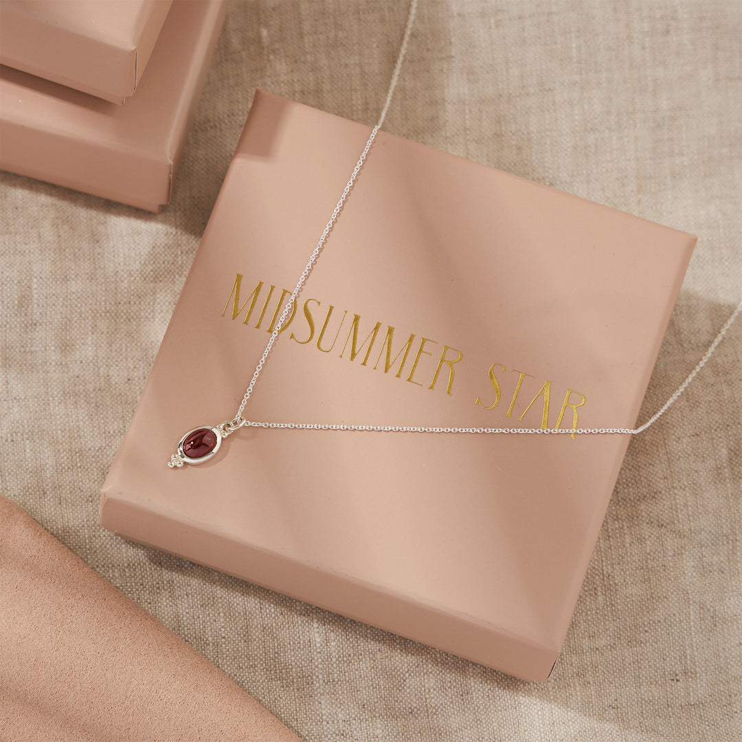 Moon Song Garnet Necklace