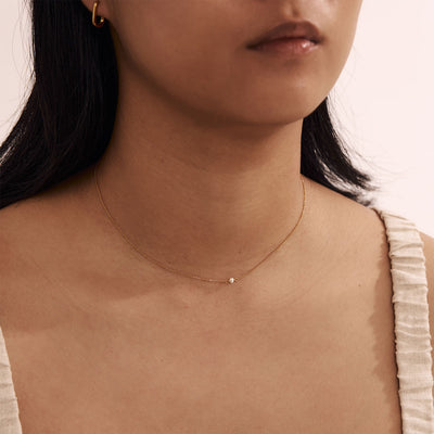 Dainty Pearl Choker Necklace Gold
