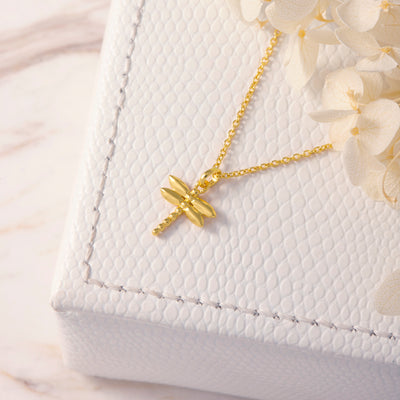 Dainty Dragonfly Gold Necklace