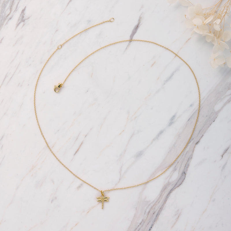 Dainty Dragonfly Gold Necklace