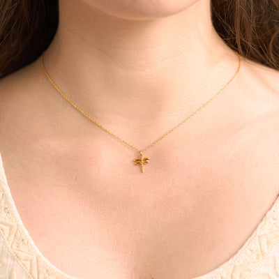 Dainty Dragonfly Gold Necklace