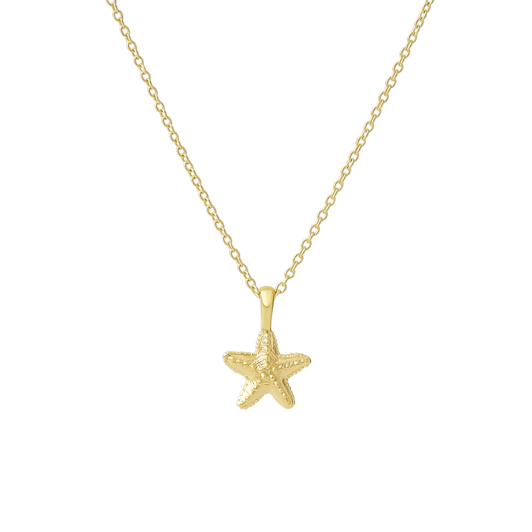 Dainty Starfish Necklace Gold