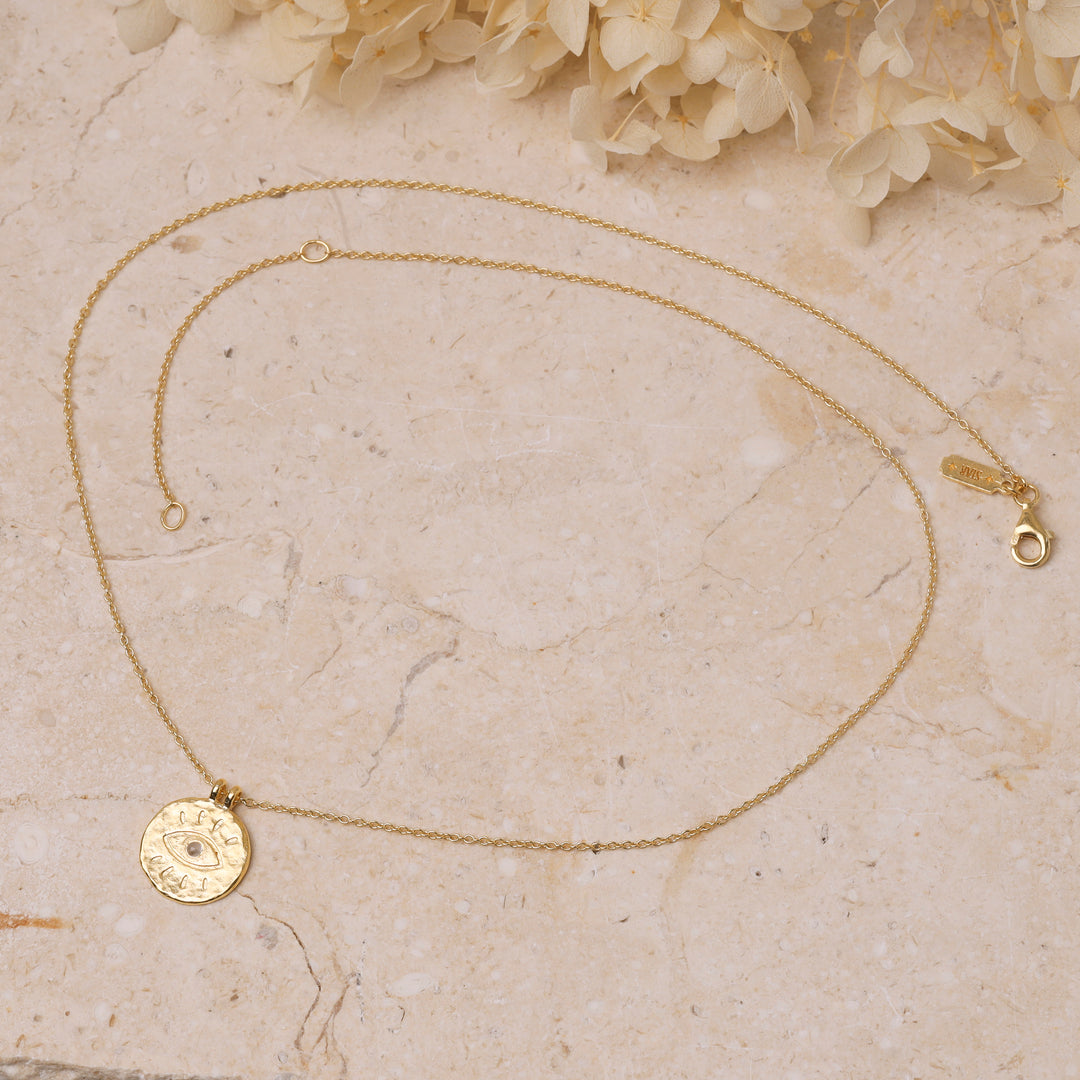 All Seeing Eye Necklace Gold
