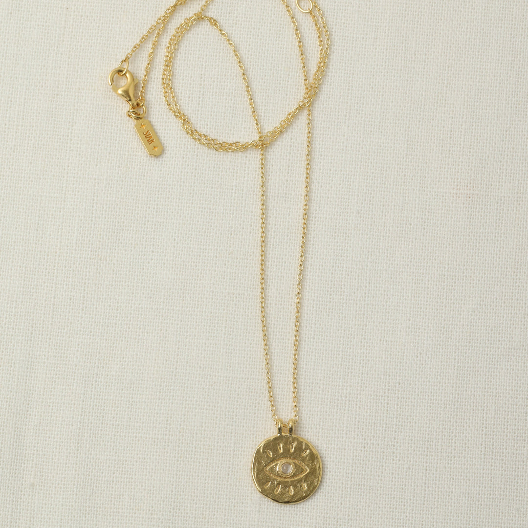 All Seeing Eye Necklace Gold