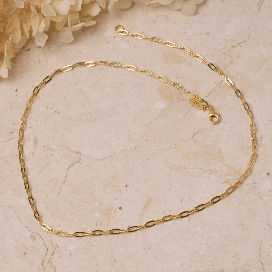 Oval Link Chain Gold