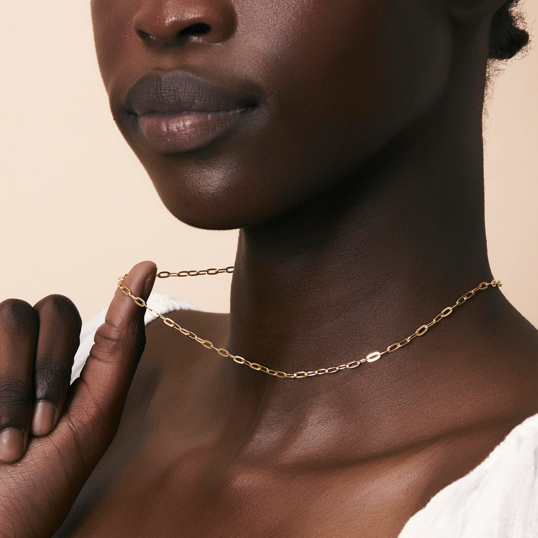 Oval Link Chain Gold