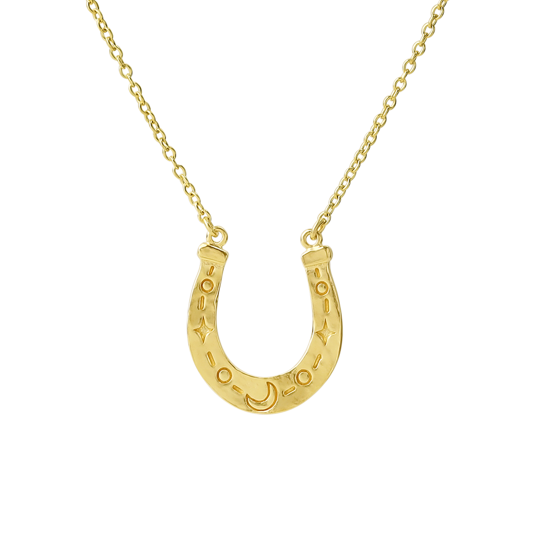 Lucky Horseshoe Necklace Gold