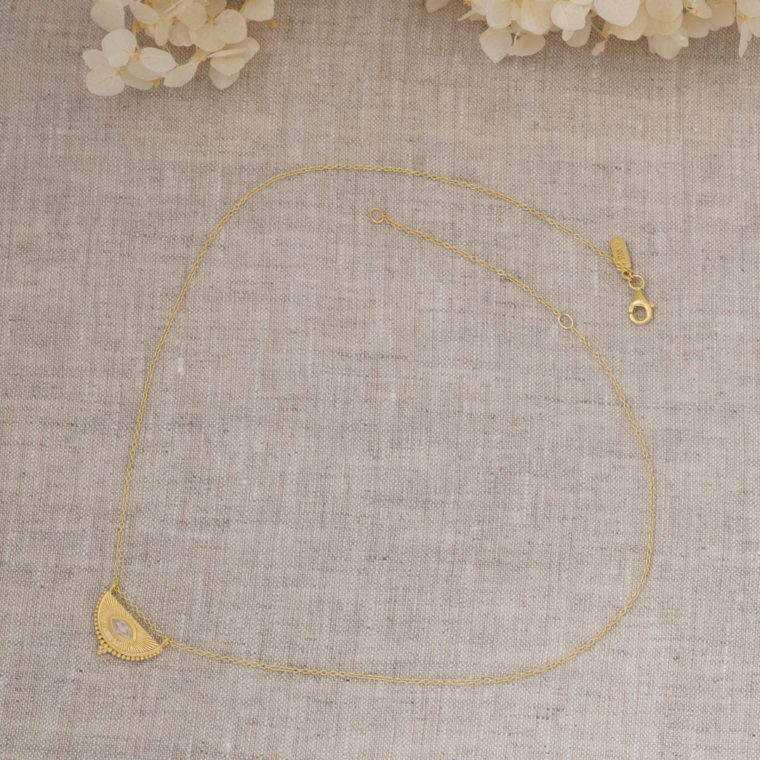 Soul Seer Moonstone Necklace Gold