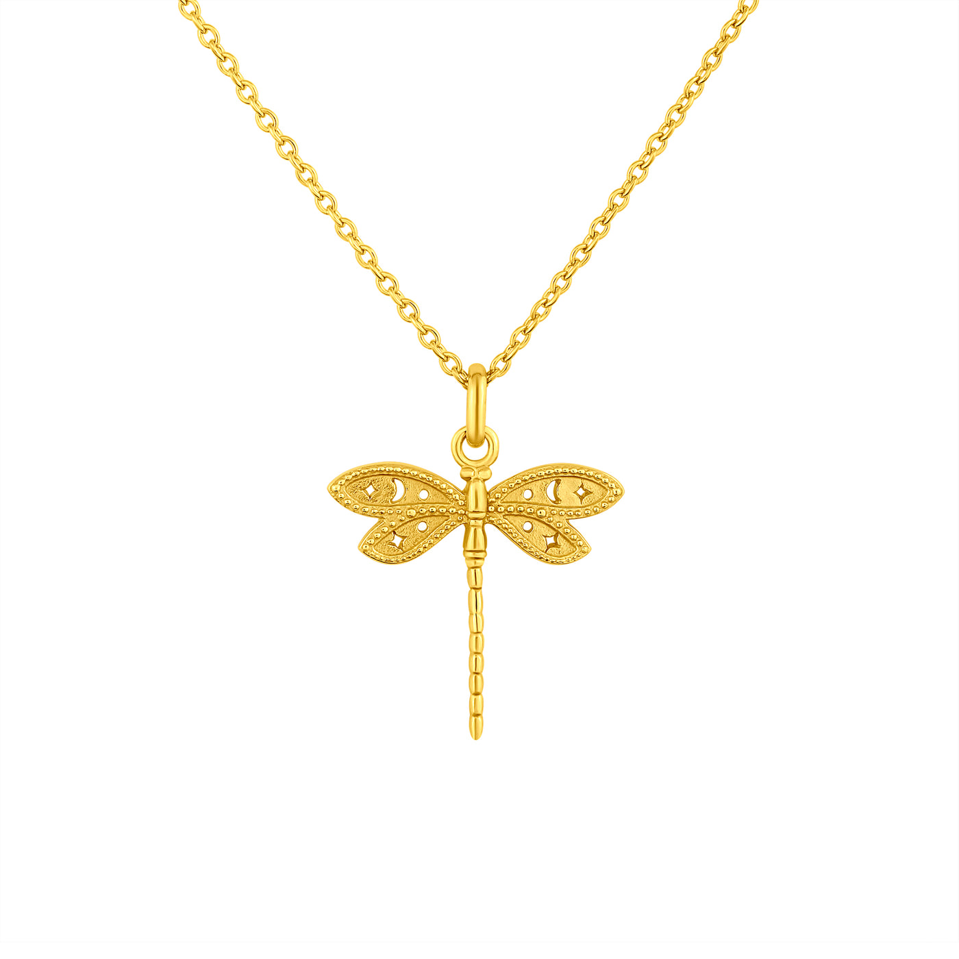 Wild Dragonfly Gold Necklace