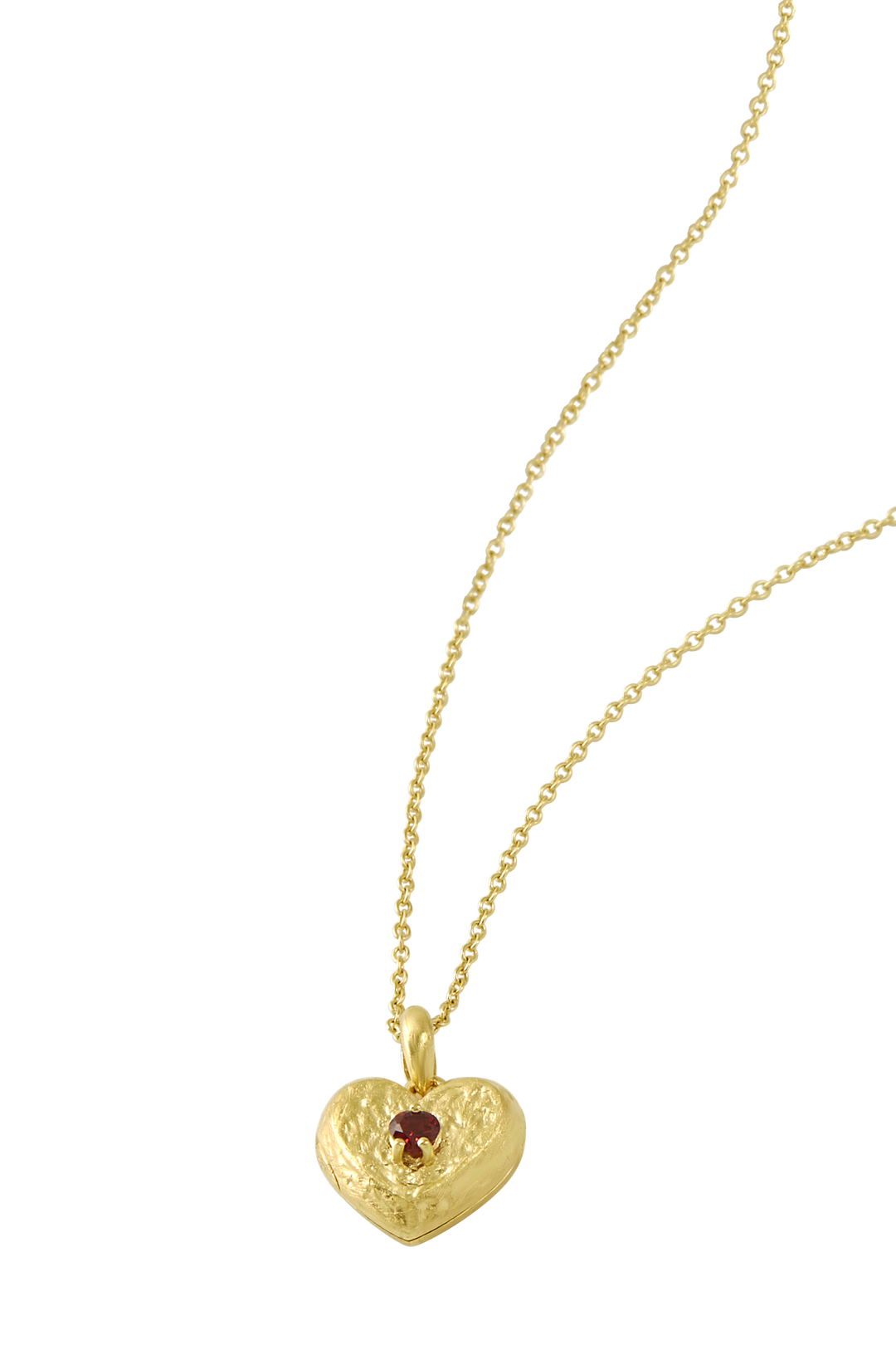 Eternal Love Garnet Locket Gold