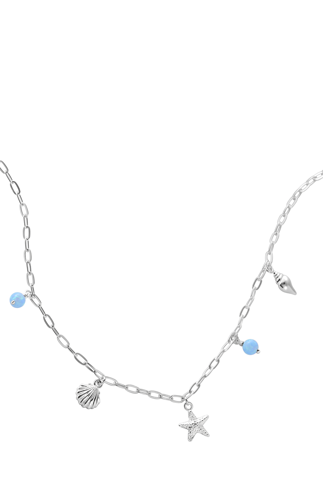 Oceanic Charm Azure Opal Necklace