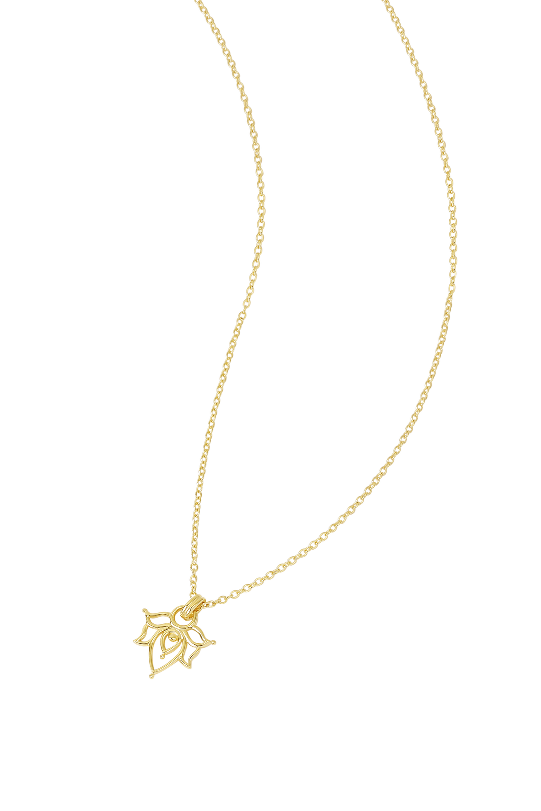 Dainty Lotus Necklace Gold