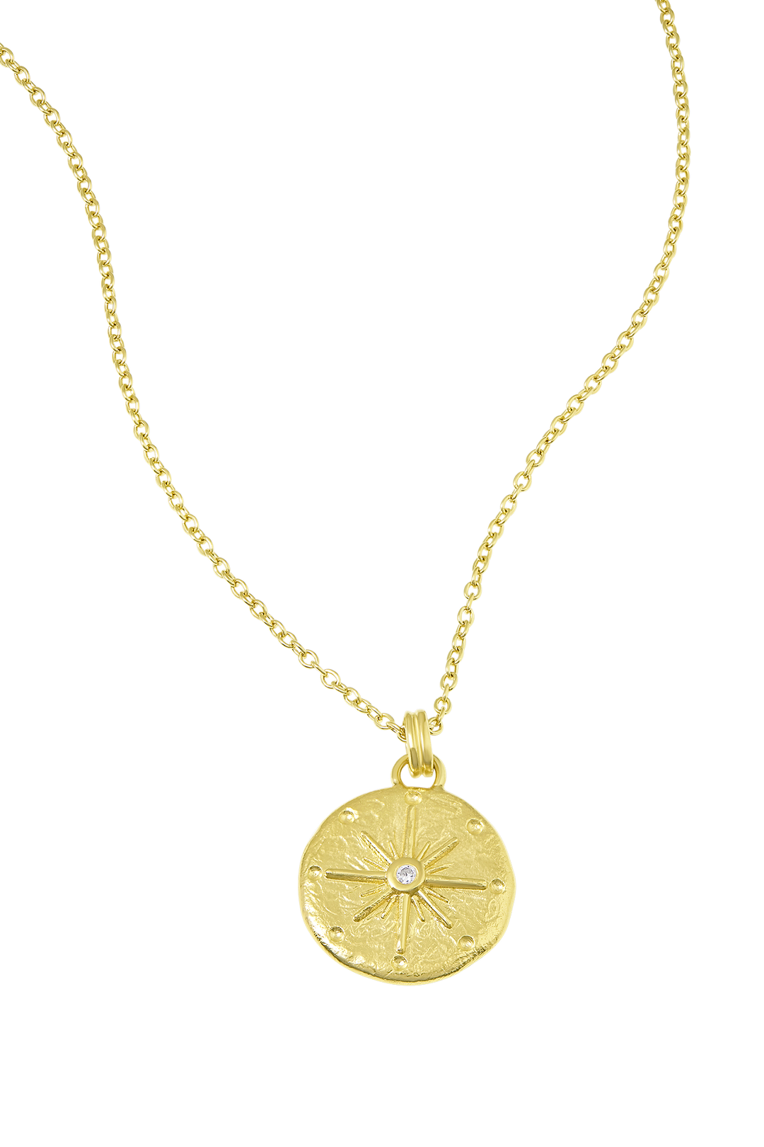Celestial Compass Necklace Gold