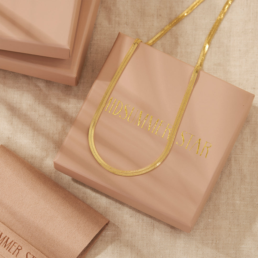 Flat Snake Chain Gold