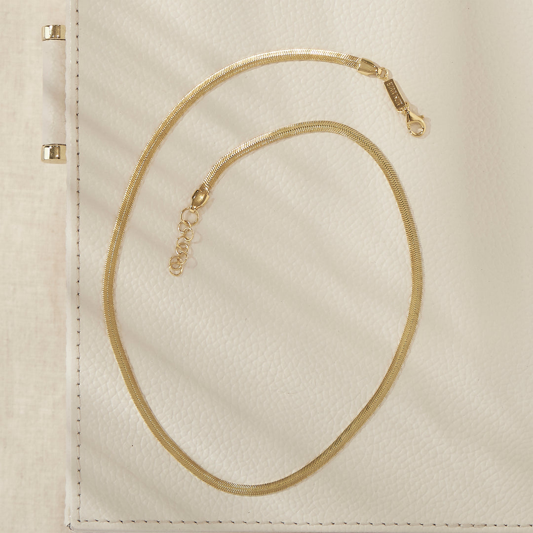 Flat Snake Chain Gold