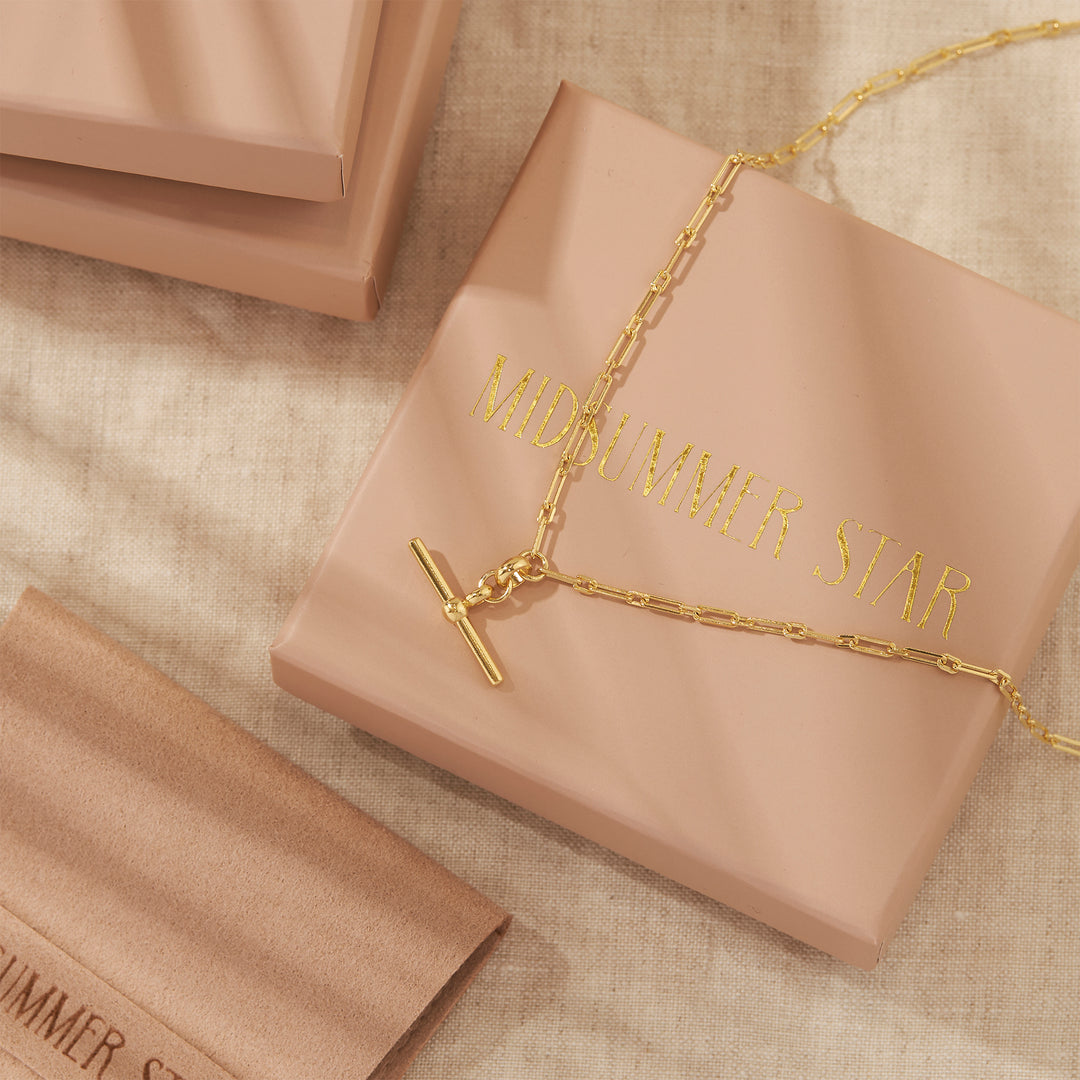 Bar Necklace Gold