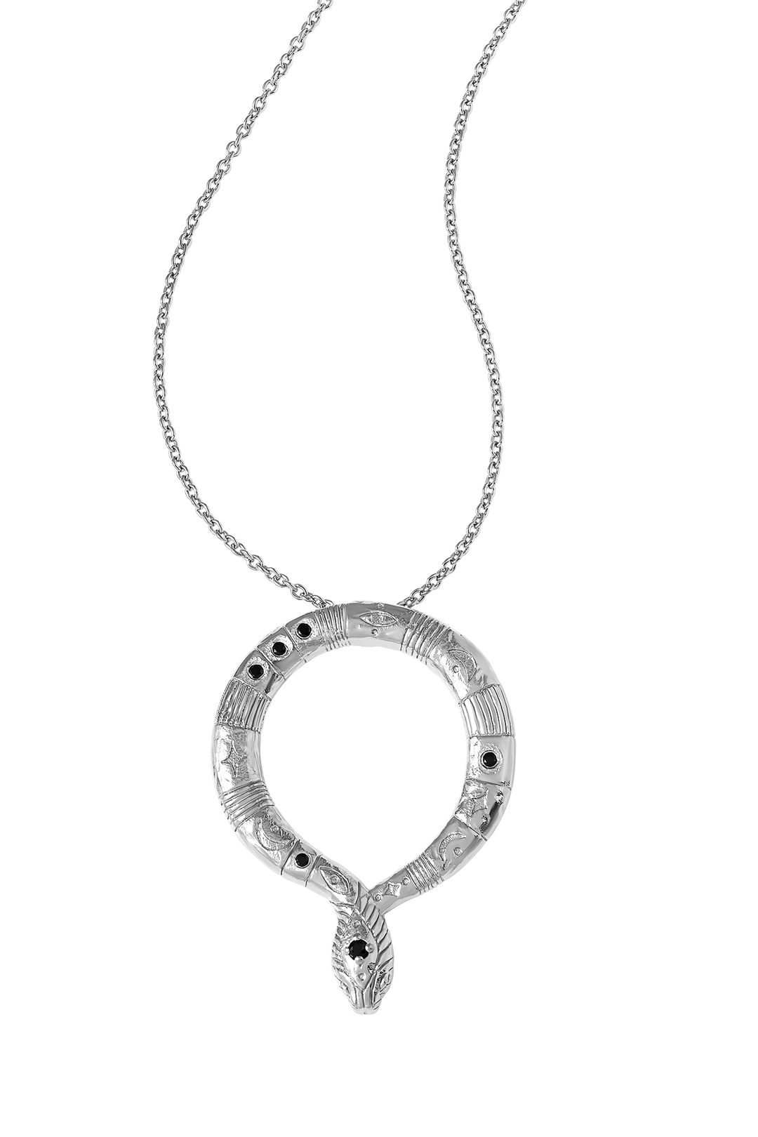 Lunara Serpent Black Spinel Necklace