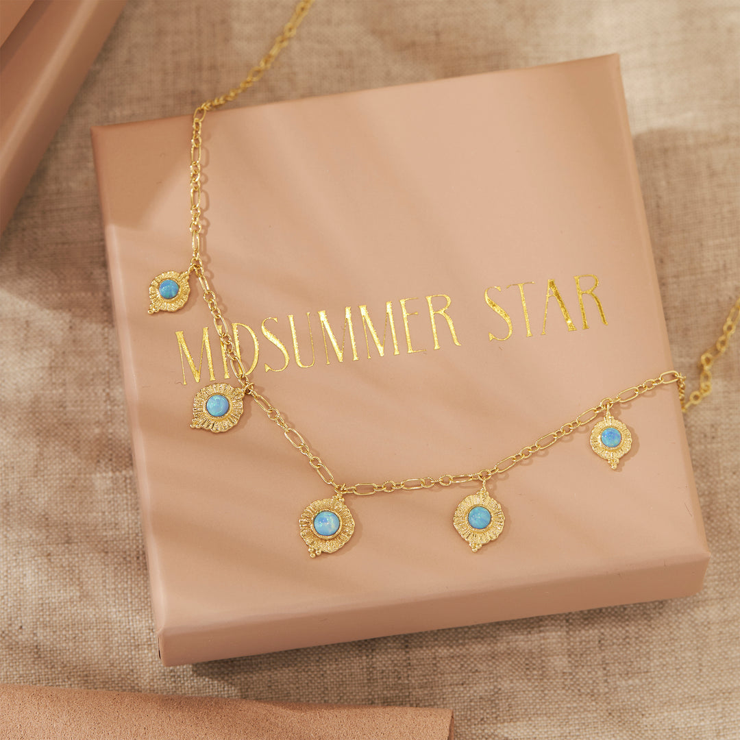 Dreamy Veya Opal Necklace Gold
