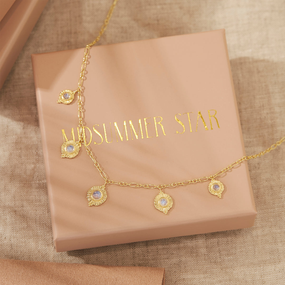 Dreamy Veya Moonstone Necklace Gold