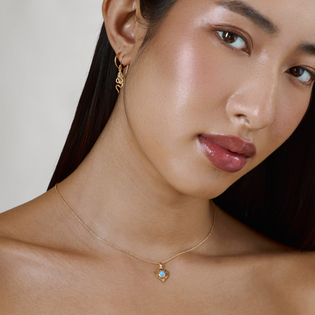 Veya Azure Opal Necklace Gold