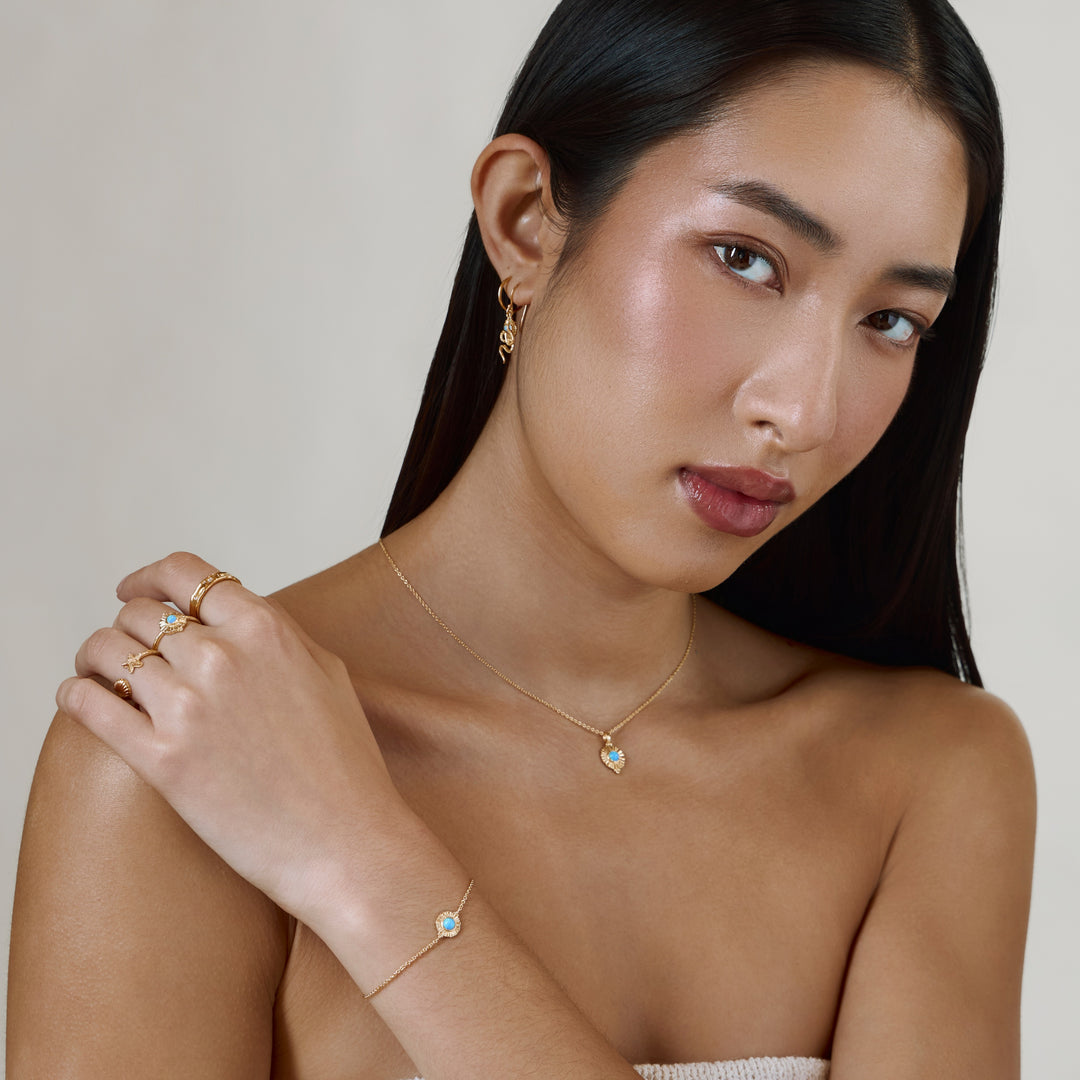 Veya Azure Opal Necklace Gold