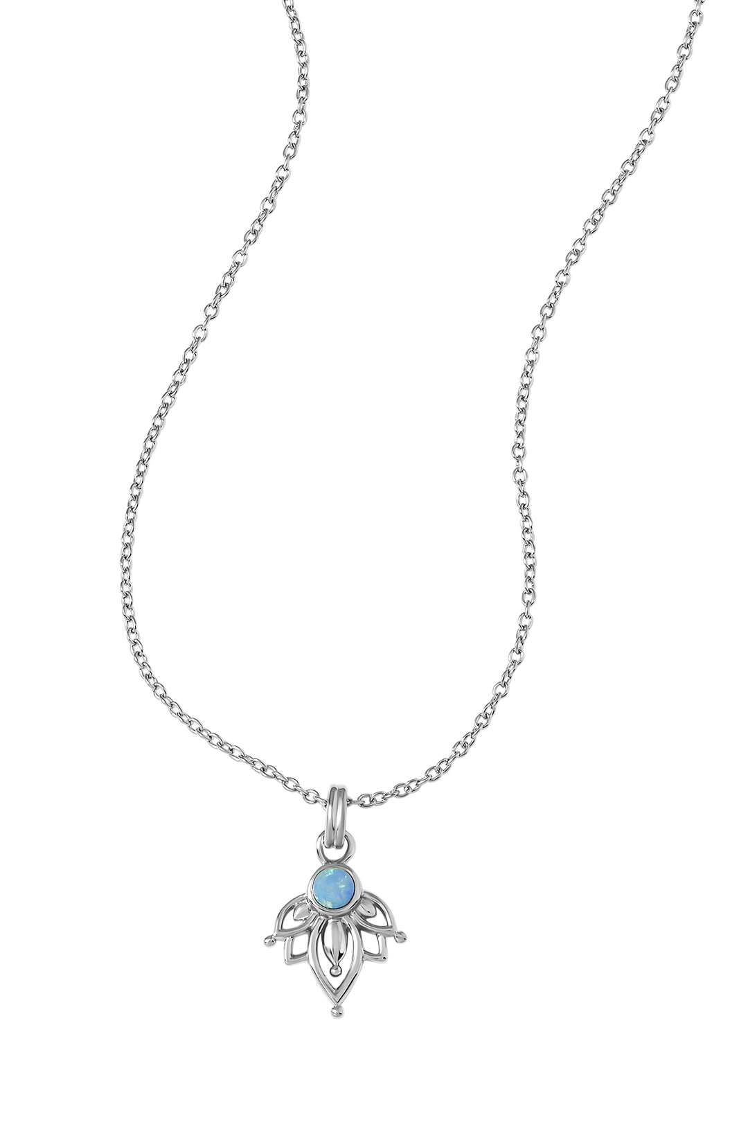 Lotus Azure Opal Necklace