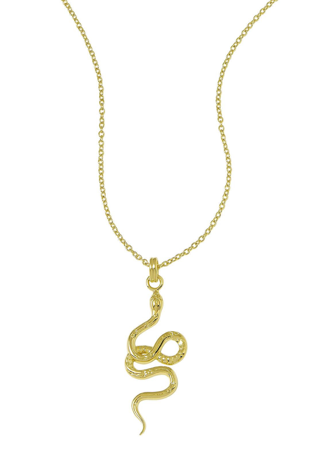 Lunara Serpent Coil Necklace Gold