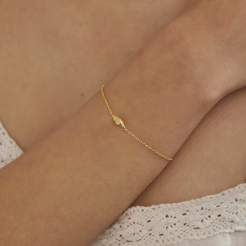 Spiral Shell Gold Bracelet