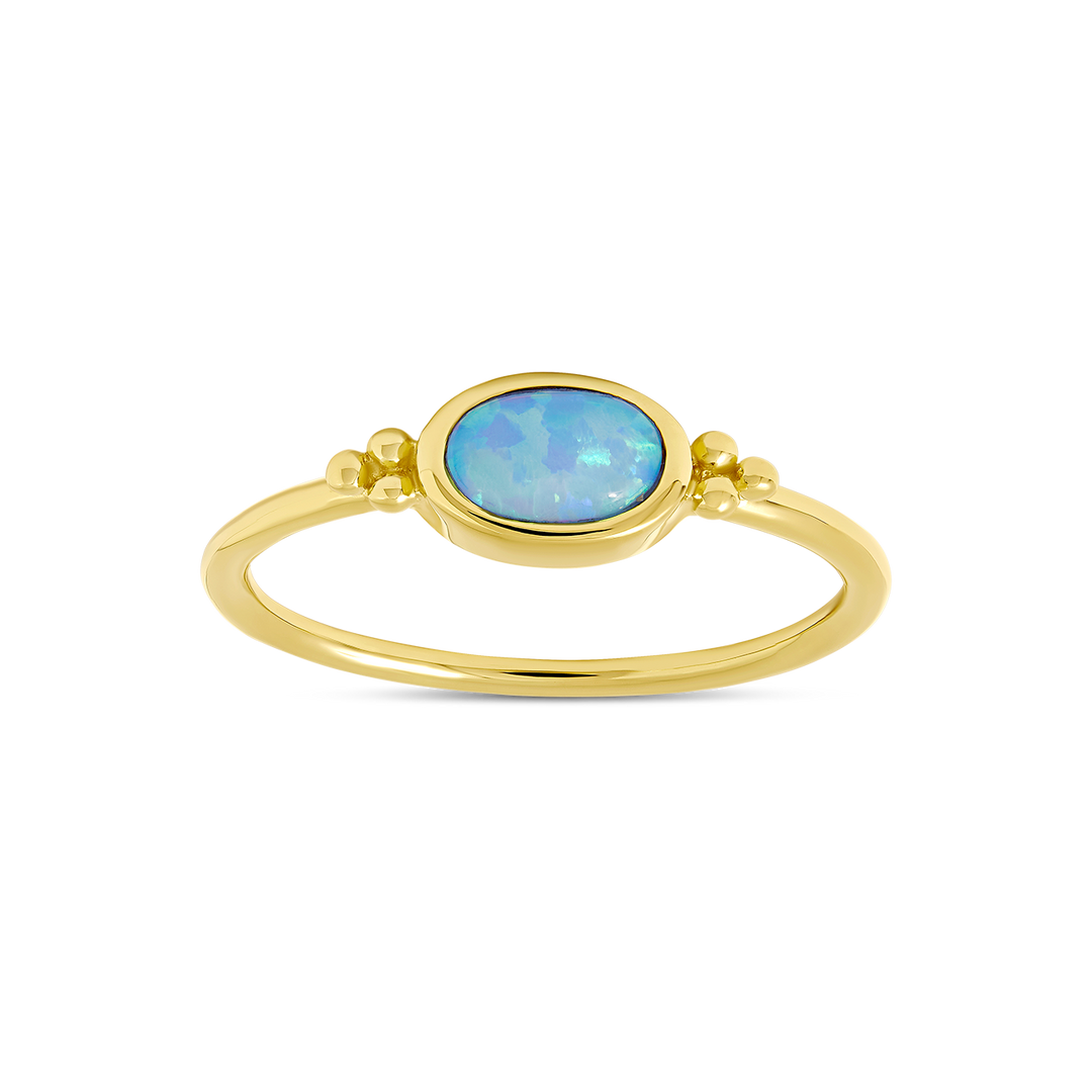 The Visionary Azure Opal Ring Gold