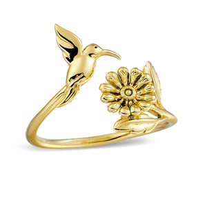 Hummingbird Ring Gold