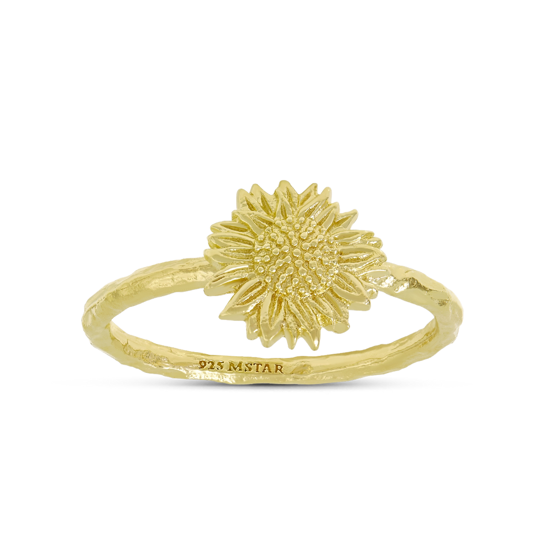 Wild Sunflower Ring Gold