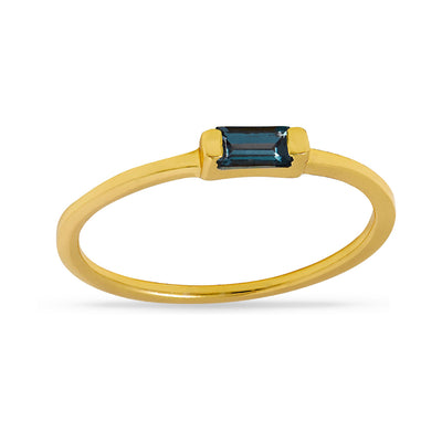 Lumen London Blue Ring Gold