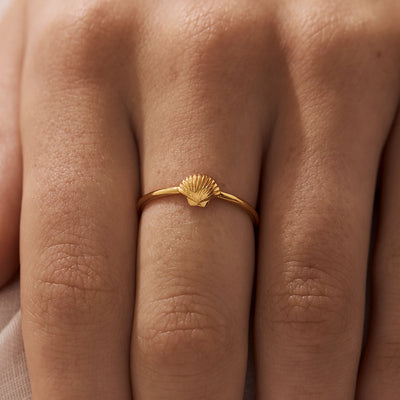 Seashell Ring Gold