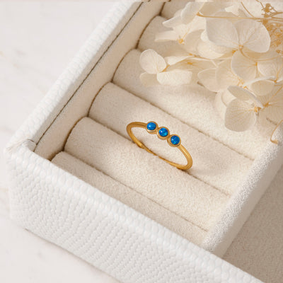 Trinity Turquoise Gold Ring