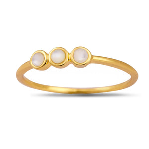 Trinity Shell Gold Ring