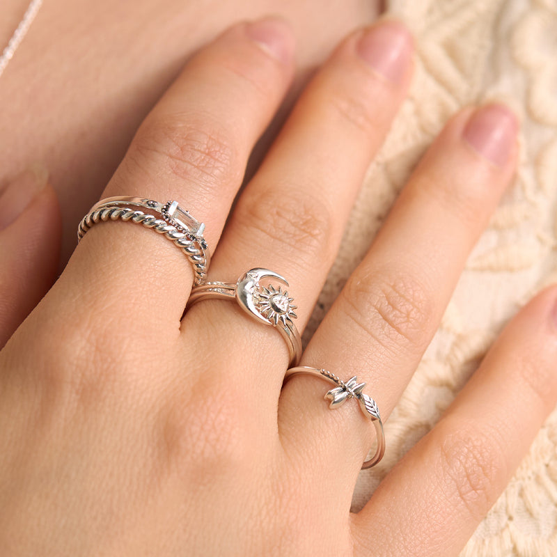 Sol and Moon Ring Set