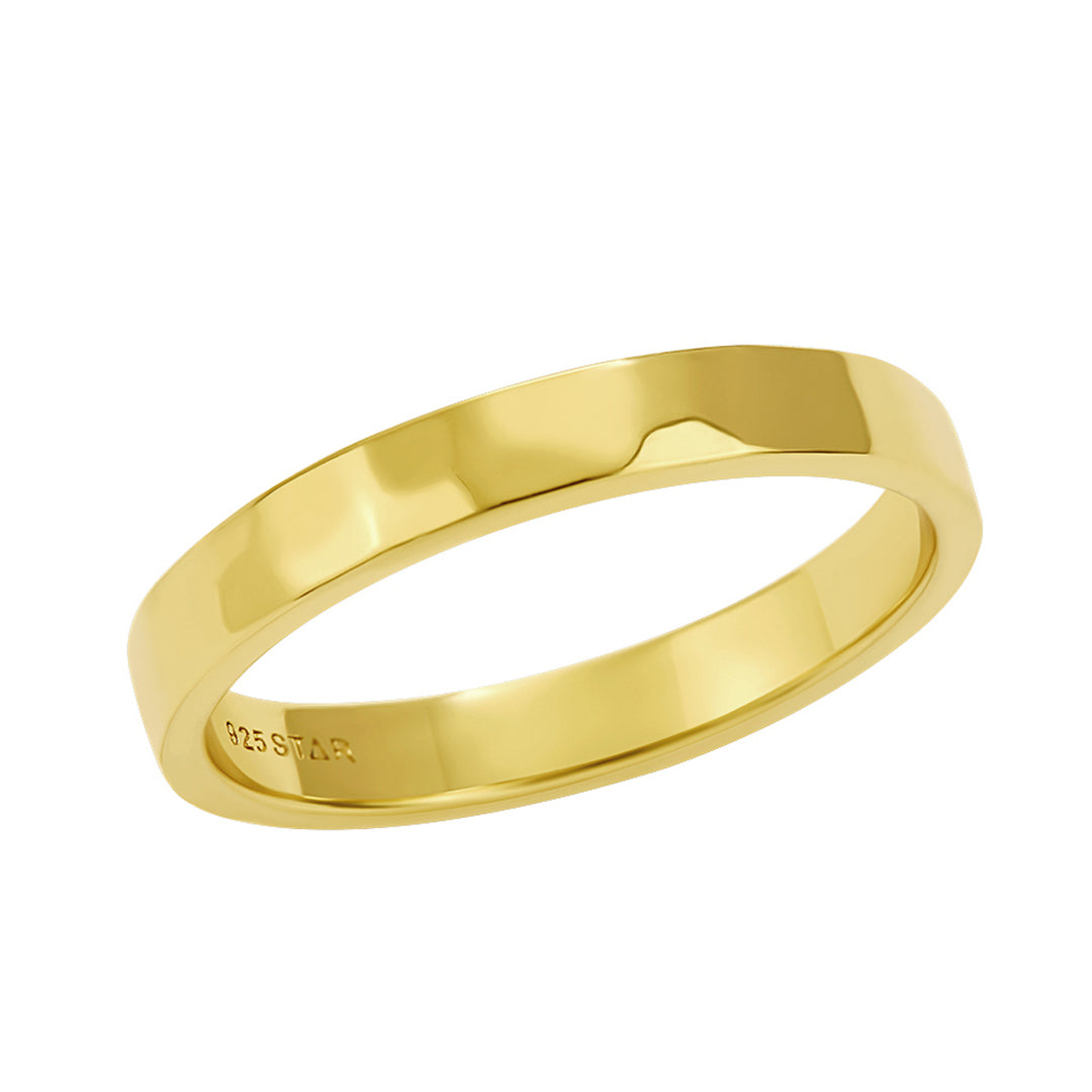 Beaten Ring Band Gold