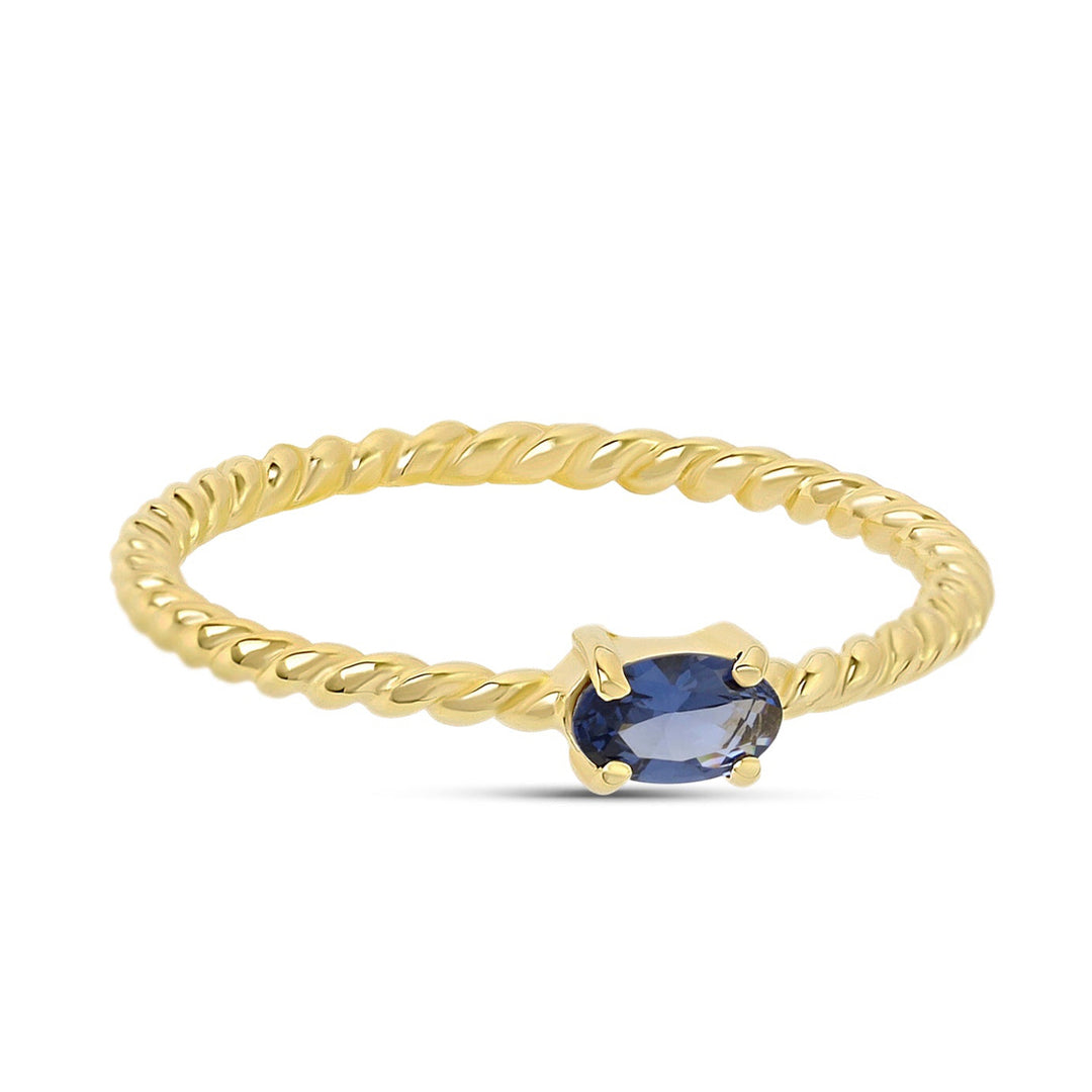 Interwoven Sapphire Ring Gold